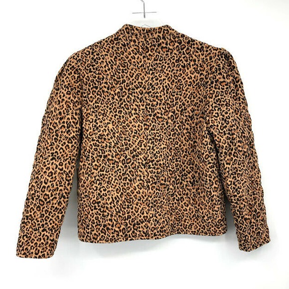 Something Navy Reversible Quilted Jacket Leopard - Picture 4 of 12